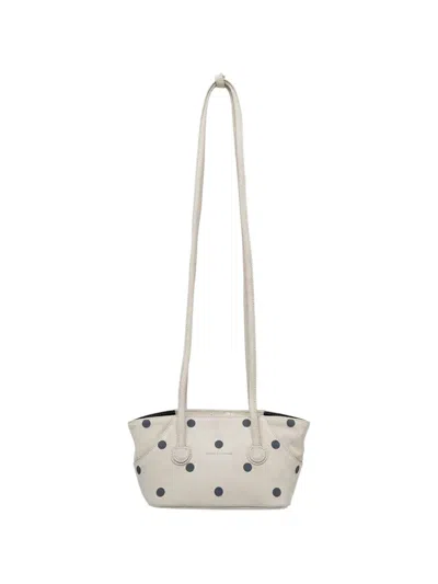 Margesherwood Polka-dot Leather Shoulder Bag In White