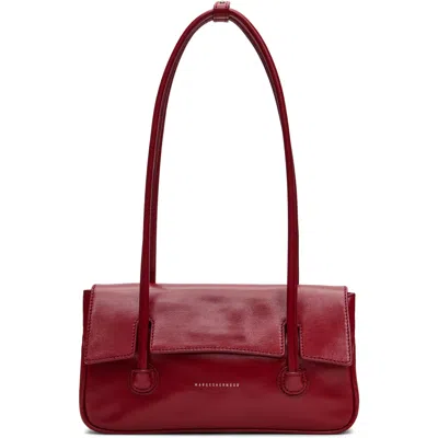 Margesherwood Red Flap Small Bag In Burgundy