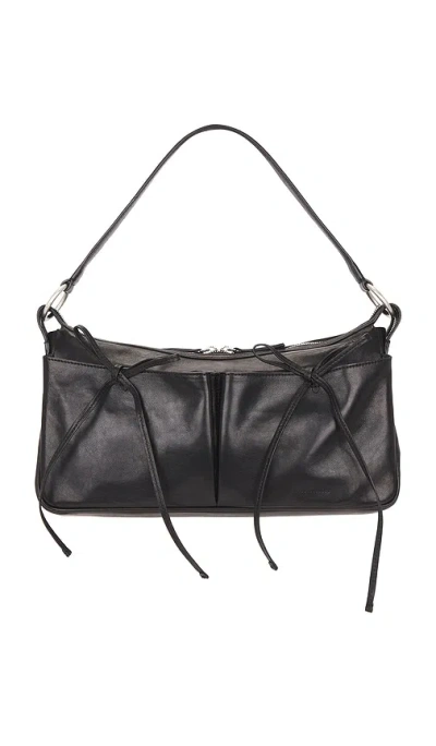 Margesherwood Ribbon Large Pochette Bag In Black Washed Nappa