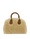 Margesherwood Shearling Tote Bag In Neutral