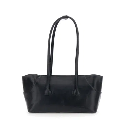 Margesherwood Shoulder Bag Boat Shopper Large With Elegant Design In Black Leather For Women Cow