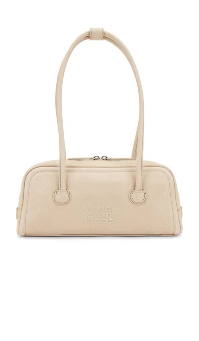 Margesherwood Soft Baguette Bag In Nude Nubuck