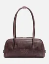 Margesherwood Embossed-logo Leather Shoulder Bag In Red