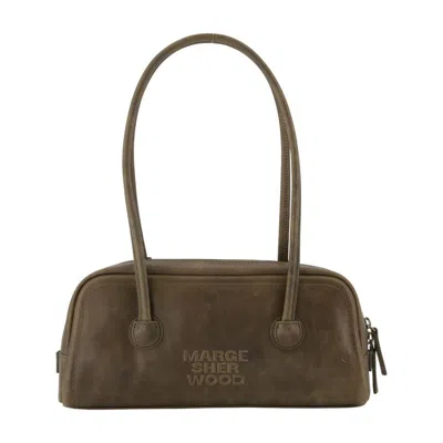 Margesherwood Soft Baguette Shoulder Bag In Gray