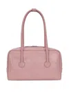 Margesherwood Soft Boston Crinkle-leather Shoulder Bag In Pink