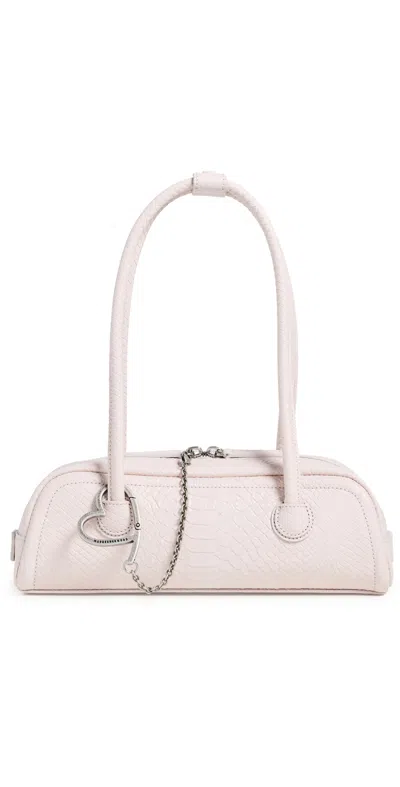 Margesherwood Soft Boston East West Mini Bag Pale Pink Python Cracked
