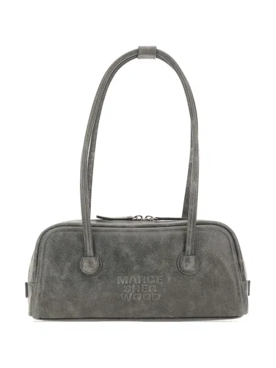 Margesherwood Soft Boston Ew Embossed Logo Shoulder Bag In Orange