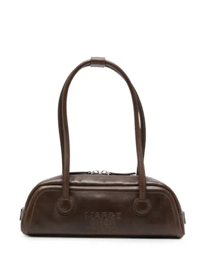 Margesherwood Soft Boston Ew Leather Tote Bag In Brown