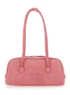 Margesherwood Soft Boston Leather Shoulder Bag In Pink