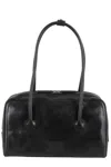 Margesherwood Soft Boston Leather Bag In Black