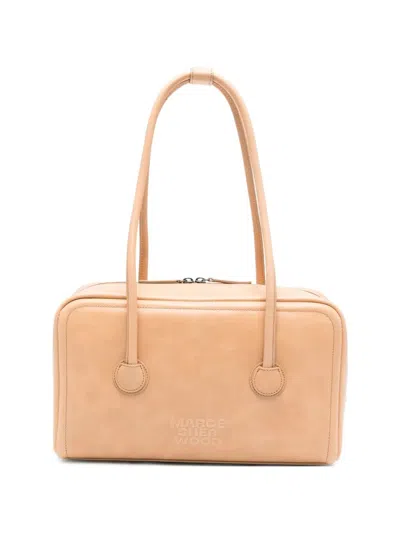 Margesherwood "soft Boston" Leather Bag In Nude