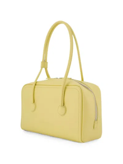 Margesherwood Soft Boston Leather Shoulder Bag In Yellow