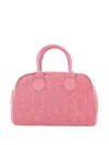 Margesherwood Soft Bowling Crocodile-effect Tote Bag In Pink