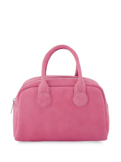Margesherwood Soft Bowling Suede Tote Bag In Pink