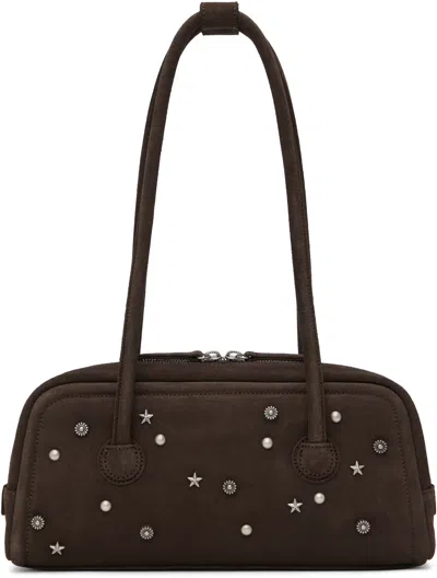 Margesherwood Ssense Exclusive Brown Soft Baguette Bag In Red
