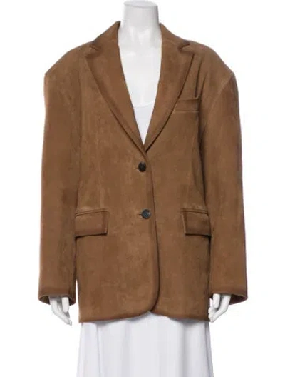 Pre-owned Margesherwood Suede Blazer In Brown