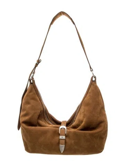 Pre-owned Margesherwood Suede Hobo In Brown