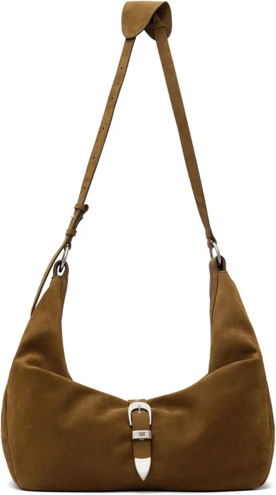 Margesherwood Tan Belted Bag In Gold