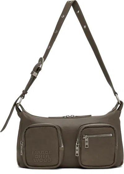 Margesherwood Taupe Outpocket Bag In Taupe Washed Nappa