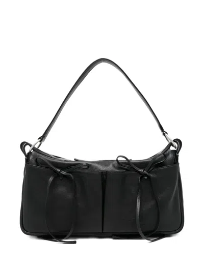 Margesherwood Tie Detail Tote Bag In Black