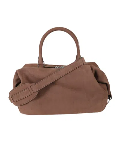 Margesherwood Dumpling Leather Tote Bag In Brown