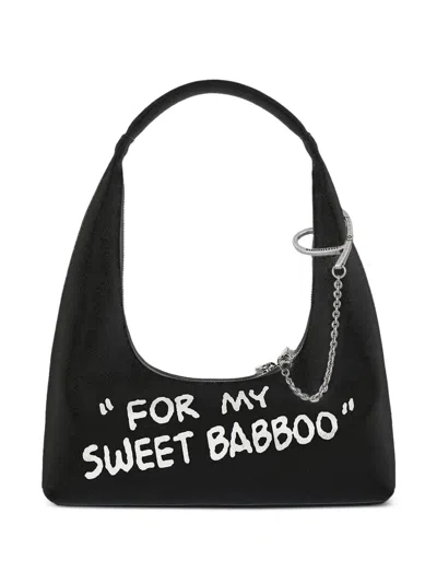 Margesherwood X Peanuts Printed Leather Shoulder Bag In Black