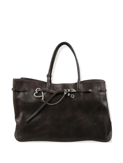 Margesherwood Xl Grandma Buckle-strap Tote Bag In Brown