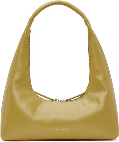 Margesherwood Yellow Integrated Strap Shoulder Bag In Corn Yellow Crinkle