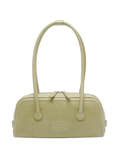 Margesherwood Zip Boston Leather Shoulder Bag In Green
