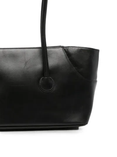 Margesherwood Zip-top Leather Shoulder Bag In Black