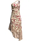 Margherita Maccapani Asymmetrisches Midikleid In Neutrals