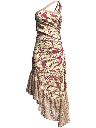 Margherita Maccapani Asymmetrisches Midikleid In Neutrals