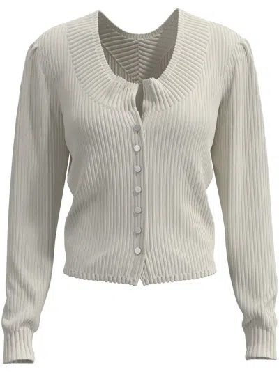 Margherita Maccapani Alpine Cardigan In White