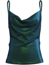 Margherita Maccapani Lurex Camisole Top In Green