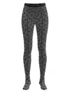 Margherita Maccapani The Footed Monogram Leggings In Black