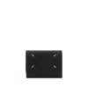 Margiela Black Calf Leather Bos Taurus Wallet In Black