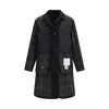Margiela Black Polyester Coat In Blue