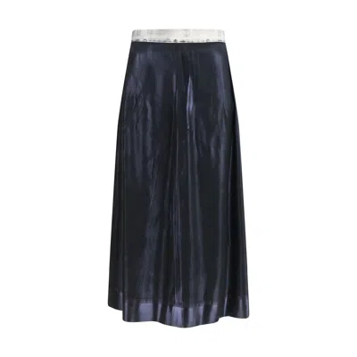 Margiela Blue Acetate Midi Skirt