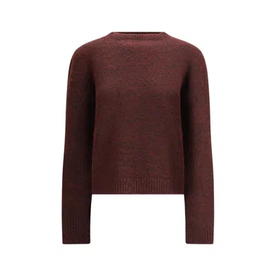 Margiela Bordeaux Fleece Wool Sweatshirt In Burgundy
