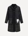Margiela Black Polyester Coat In Multi