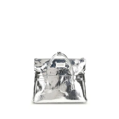 Margiela Calf Leather Bos Taurus Women's Handbag In Silver