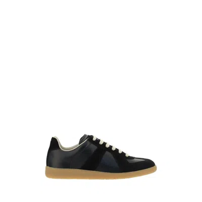 Margiela Gray Rubber Low Top Sneakers In Black