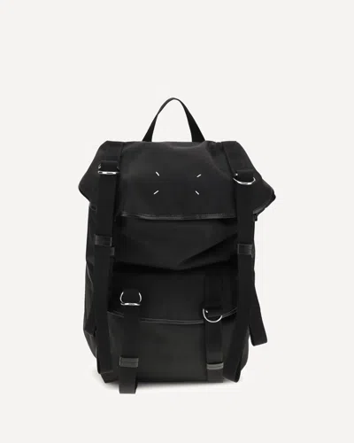 Margiela High Tech Medium Backpack In Nero
