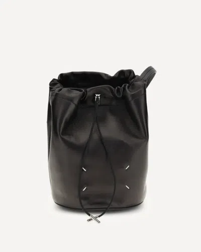 Margiela Leather Bucket Bag In Black