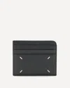 Margiela Leather Card Holder In Black