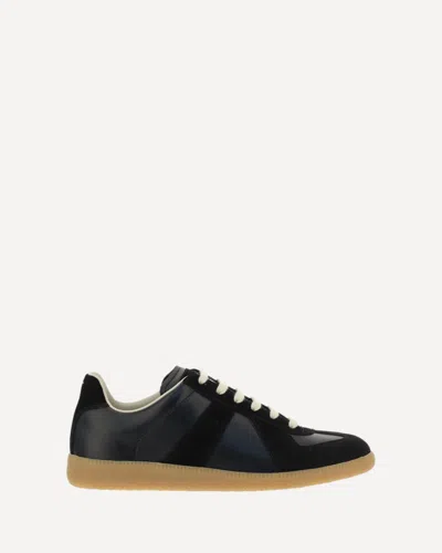 Margiela Leather Sneakers In Black