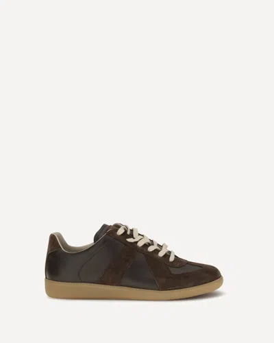 Margiela Leather Sneakers In Metallic