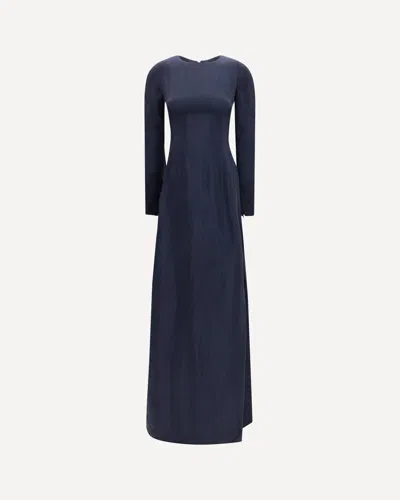 Margiela Long Dress In Blue