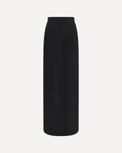 Margiela Long Skirt With Back Slit In Nero