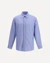 Margiela Long-sleeved Striped Shirt In Blue